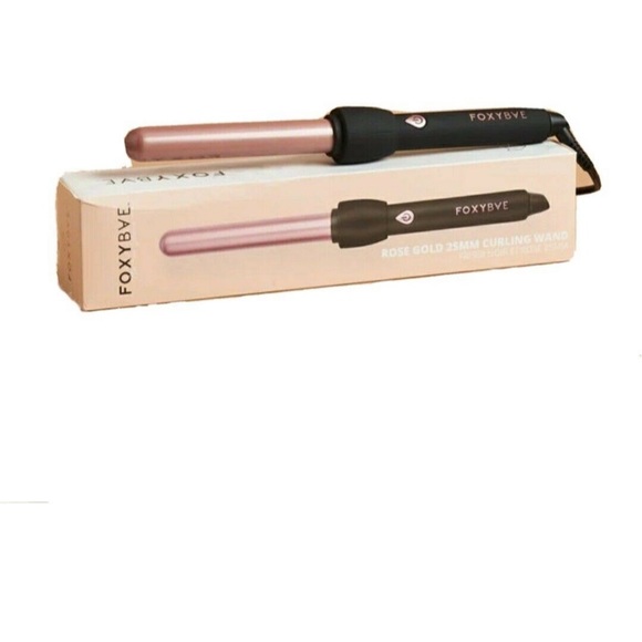 FOXYBAE 25mm Black Curling Wand Rose Gold Barrel - Picture 3 of 5